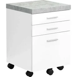 Monarch Filing cabinet - 3 drawer / / cement-look on castor -