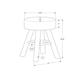 Monarch Footrest with Golden Hairpin-Style Legs -