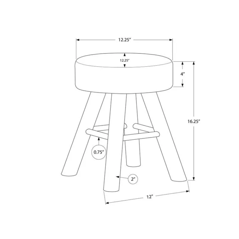 Monarch Footrest with Golden Hairpin-Style Legs -