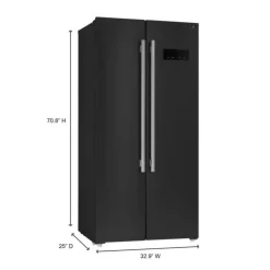 FORNO 15,6 Cu Ft 33 In Refrigerator Side by side - FFRBI1805-33