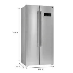 FORNO 15,6 Cu Ft 33 In Refrigerator Side by side - FFRBI1805-33