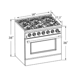 FORNO 36'' Gas Range 36