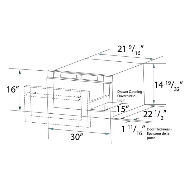 FORNO 30" Microwave Drawer 1500 30" FMWDR3000-30
