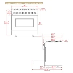 FORNO Dual Fuel Range 36