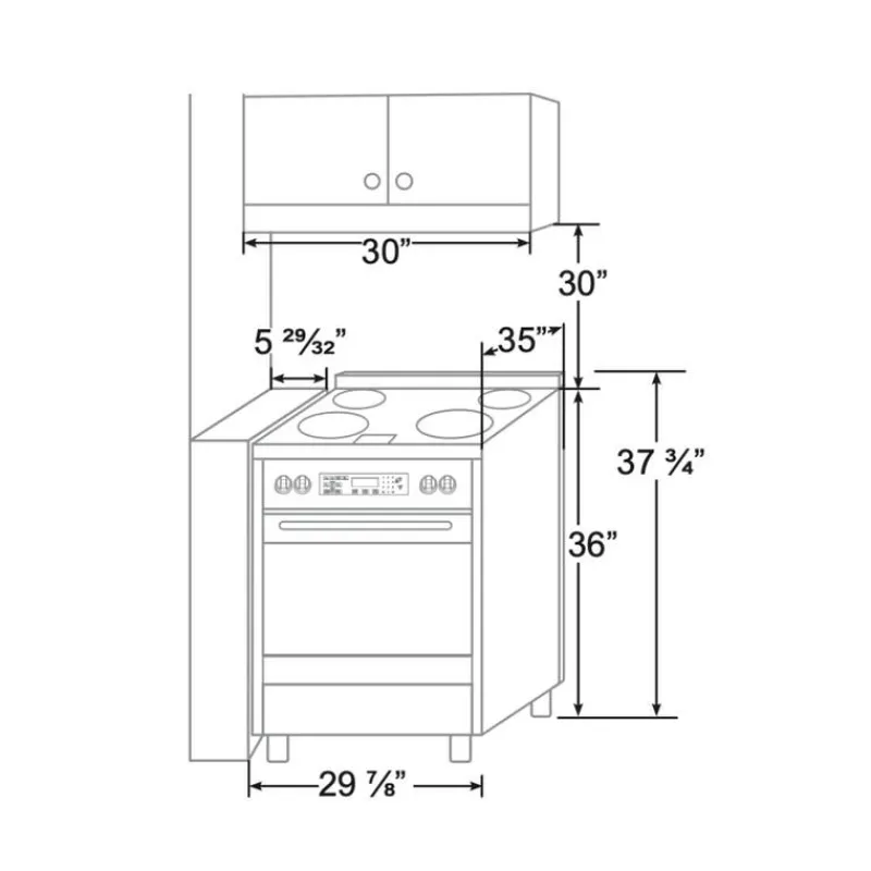 FORNO Range 30" Electric Induction - FFSIN0905-30