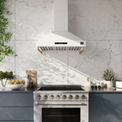 FORNO Wall-Mounted Range Hood Wall Mount 35.2" , 375 CFM - FRHWM5503-36
