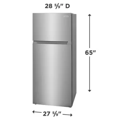 Frigidaire 16 Cu Ft 28 In Refrigerator Top Freezer - FRTE1622AS