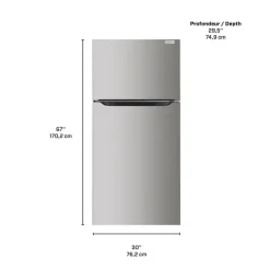 Frigidaire 18 Cu Ft 30 In Refrigerator Top Freezer - FRTE1835AV