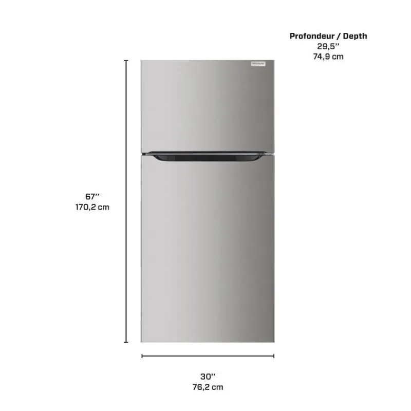Frigidaire 18 Cu Ft 30 In Refrigerator Top Freezer - FRTE1835AV