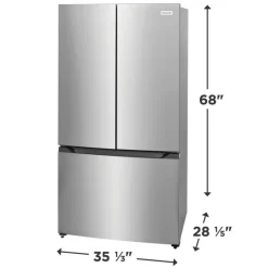 Frigidaire 20 Cu ft 36 In Refrigerator Bottom Freezer, French door - FRFG2011AV