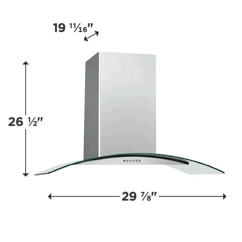 Frigidaire 30 in range hood Wall Mount 35.5" , 400 CFM - FHWC3060LS