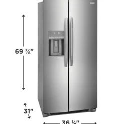 Frigidaire Gallery 36 in 22,3 Cu Ft refrigerator Side by side - GRSC2352AF