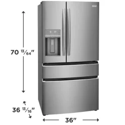 Frigidaire Gallery 36 In 26,3 Cu Ft Refrigerator Bottom Freezer, French door - GRMS2773AF