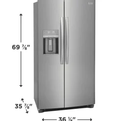 Frigidaire Gallery 36 in 25,6 Cu Ft refrigerator Side by side - GRSS2652AF