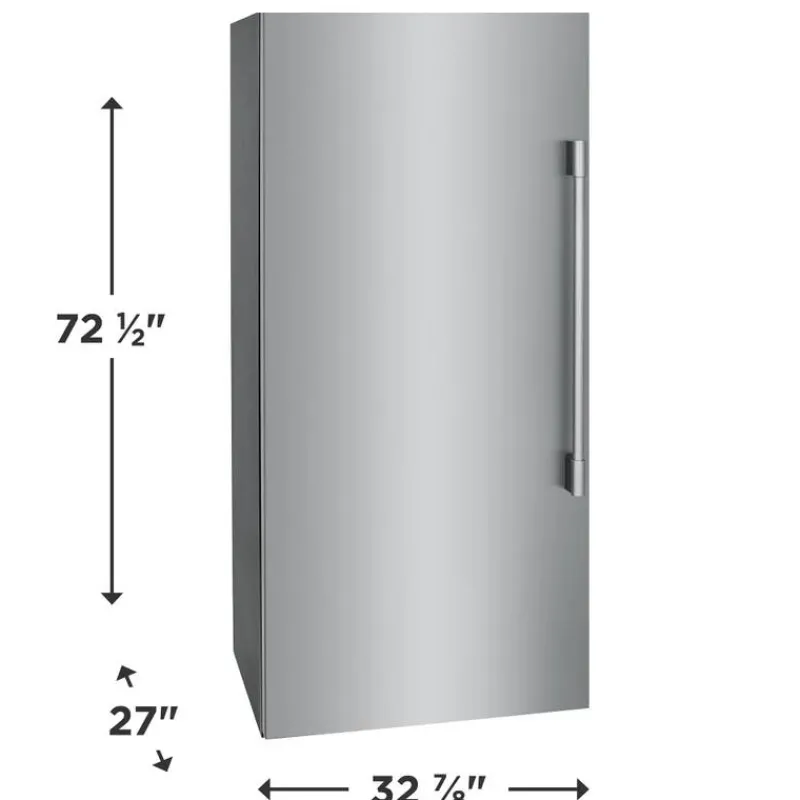 Frigidaire Professional 19 Cu Ft 33 In Freezer , Vertical, 33" - FPFU19F8WF