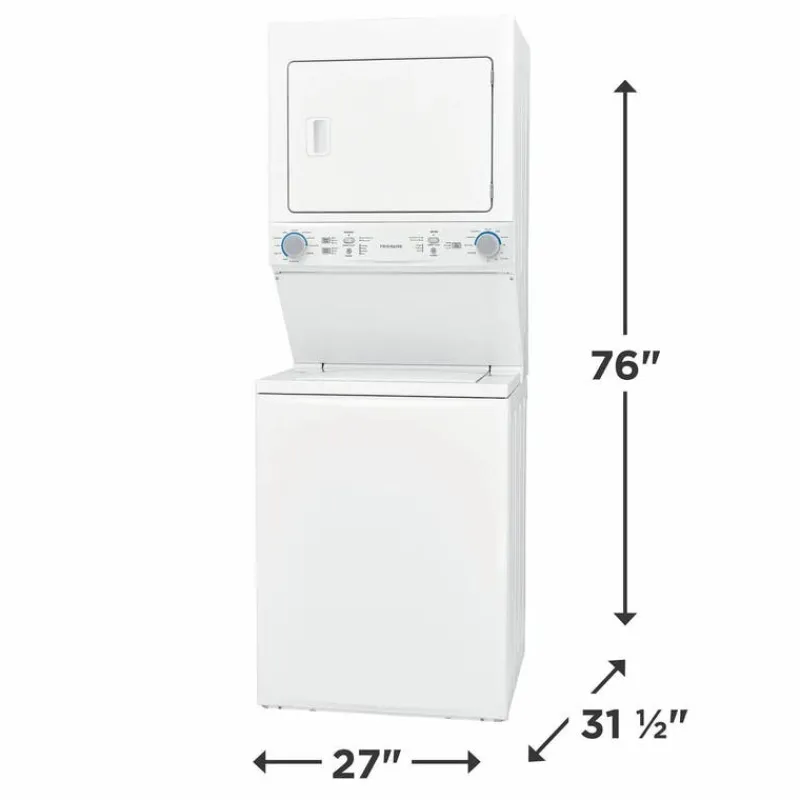 Frigidaire Washer/Dryer Laundry Center, , 27'', Top-Load, 850 - FLCE752CAW