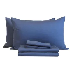 Full Bamboo Bed Sheet Set - Blue