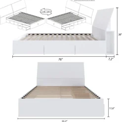 Nexera Full Bed with 3-Drawer Storage and Headboard (54