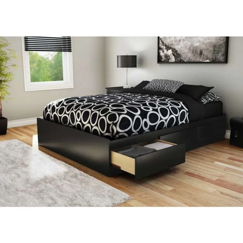 Meubles South Shore Full Bed with 3-Drawer Storage (54'') - South Shore