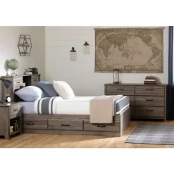 Meubles South Shore Full Bed with 3-Drawer Storage (54'') - South Shore