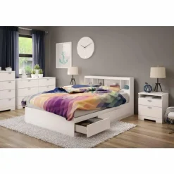 Meubles South Shore Full Bed with 3-Drawer Storage and Headboard (54