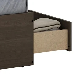 SUA-V Full Bed with 6-Drawer Storage Headboard and Nightstand (54")