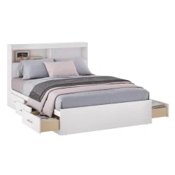 SUA-V Full Bed with 6-Drawer Storage and Headboard (54