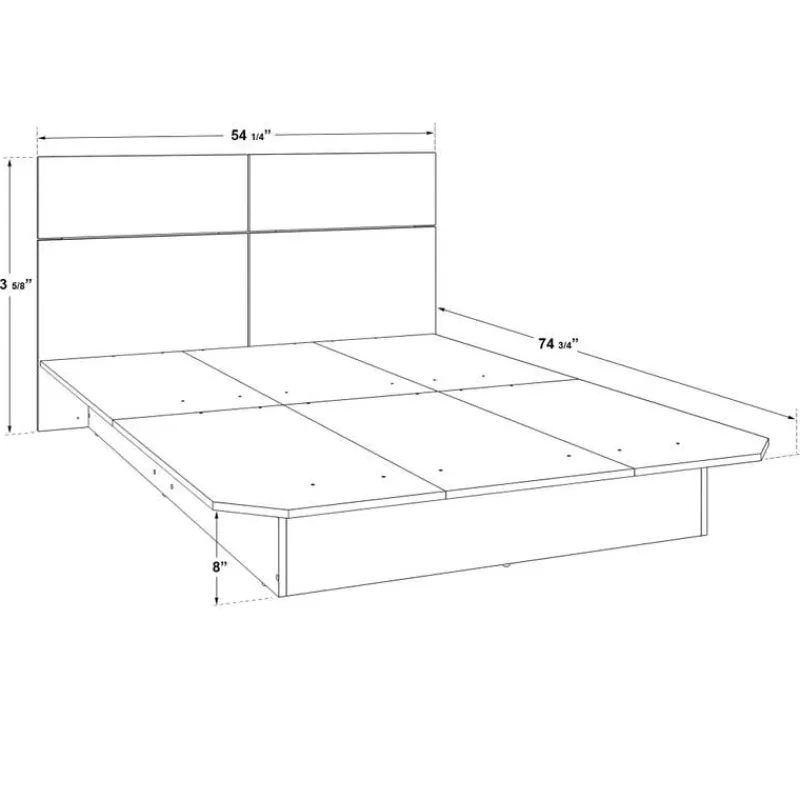 SUA-V Full Bed with Headboard (54")