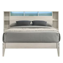 Full Bed with LED, Wireless Charger, USB and Storage - 54