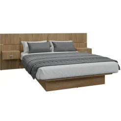 SUA-V Full Bed with Wall Units and Nightstands (54")