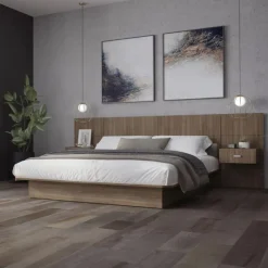 SUA-V Full Bed with Wall Units and Nightstands (54