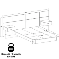 SUA-V Full Bedroom Set (54") - 5 pcs
