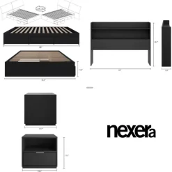 Nexera Full Bedroom Set with Storage (54