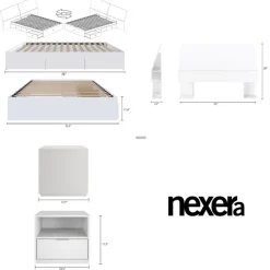 Nexera Full Bedroom Set with Storage (54