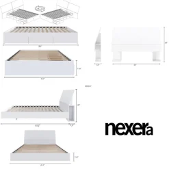 Nexera Full Bedroom Set with Storage (54