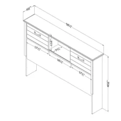 Meubles South Shore Full Bookcase Headboard (54'') - South Shore