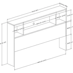 Meubles South Shore Full Bookcase Headboard (54'') - South Shore