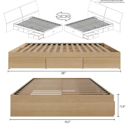 Nexera Full 3-Drawer Storage Bed (54") -