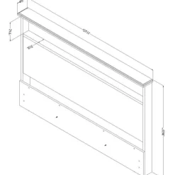Meubles South Shore Full Headboard with Storage (54