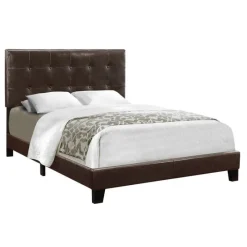 Monarch Full Leather-Look with Headboard (54") -
