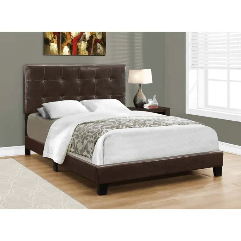Monarch Full Leather-Look with Headboard (54") -