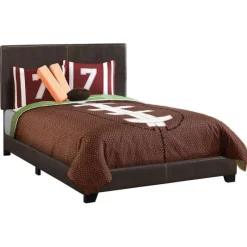Monarch Full Leather-Look with Headboard (54") -