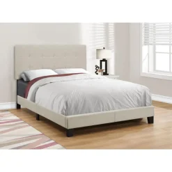 Monarch Full Linen Bed with Headboard (54") -