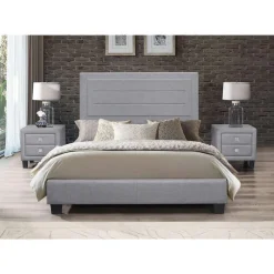 Full Linen Bed with Headboard (54")