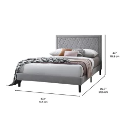 Full Linen Bed with Headboard (54")