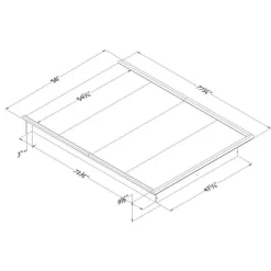 Meubles South Shore Full Platform Bed (54'') - South Shore