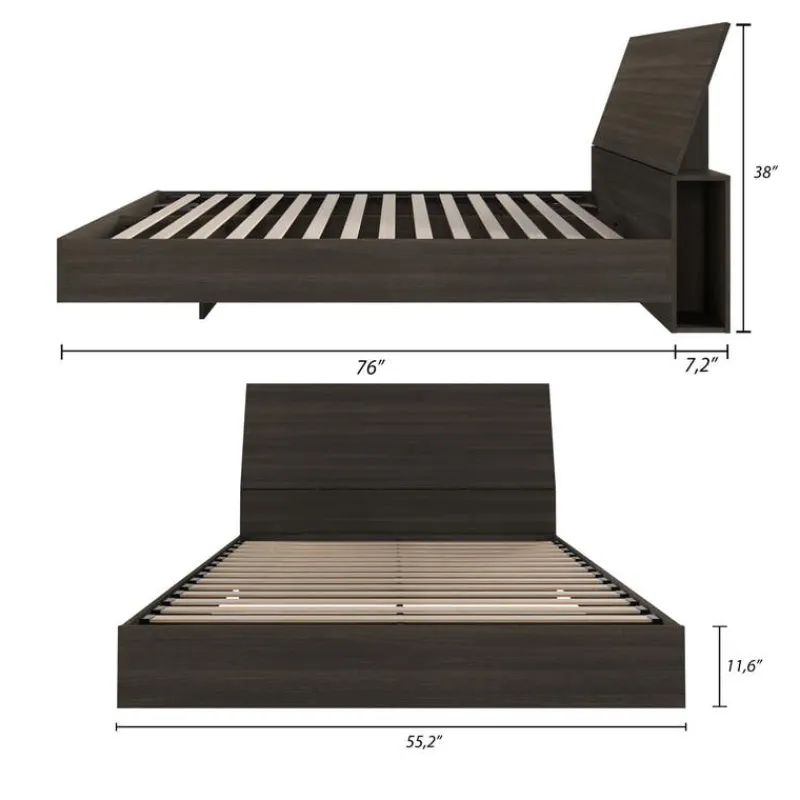 Nexera Full Platform Bed and Headboard (54") -