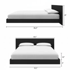 Nexera Full Platform Bed with Headboard (54