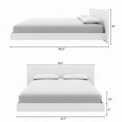 Nexera Full Platform Bed with Headboard (54") -