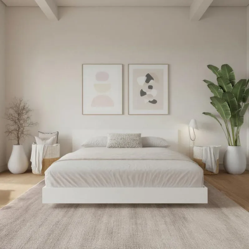 Nexera Full Platform Bed with Headboard (54") -